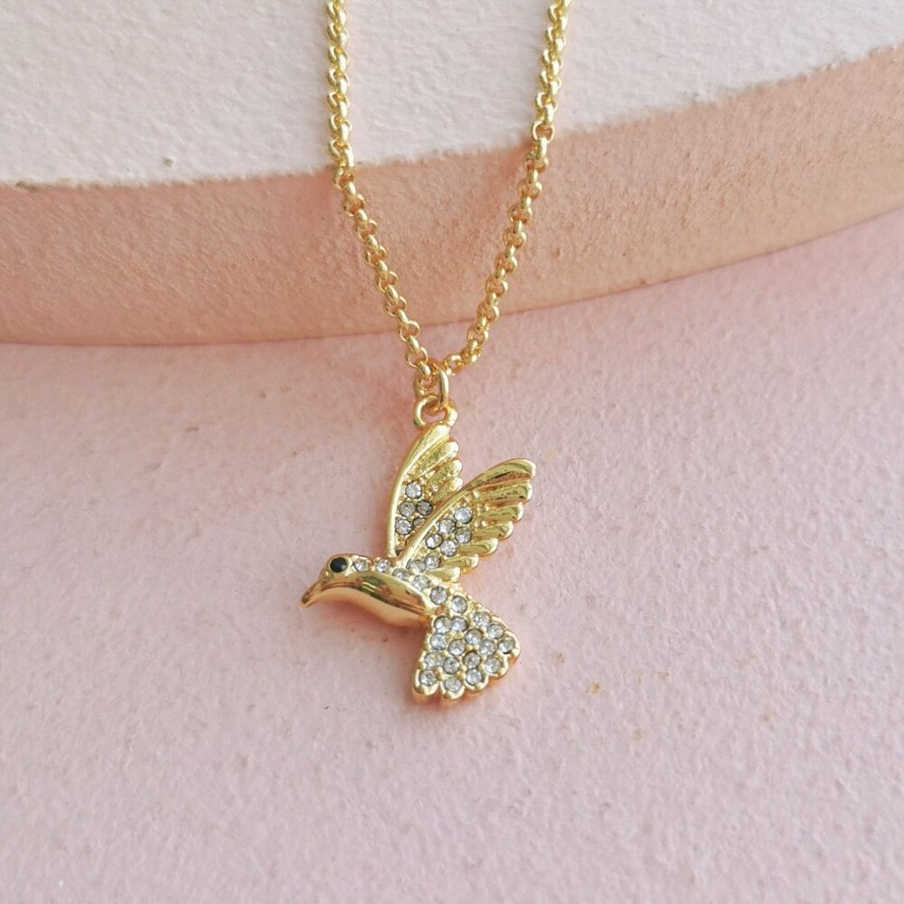Kate Spade - Grandma's Closet Hummingbird Gold Necklace - NEW